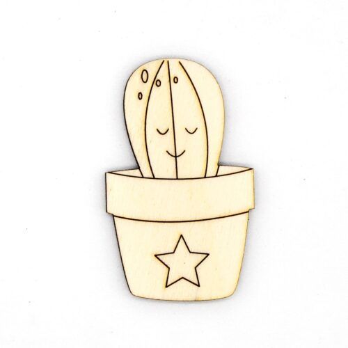 Silueta de madera - Cactus estrella