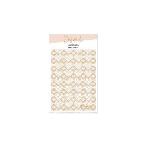 Carpeta de embossing 6" x 8,25" CORAZÓN PUNTO de Lora Bailora
