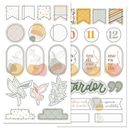 Set extra de Die Cuts + Pegatinas de MINIMAL de Cocoloko (Catalán)