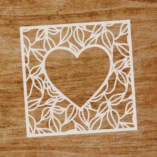 Stencil Corazón enredado