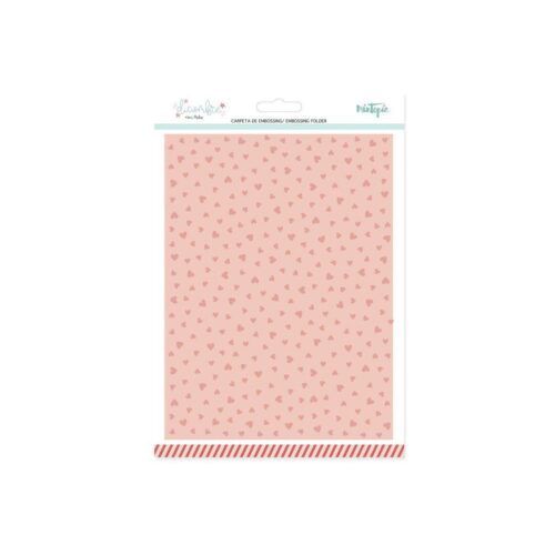 Carpeta de embossing corazones 6" x 8" Diciembre de Mintopía