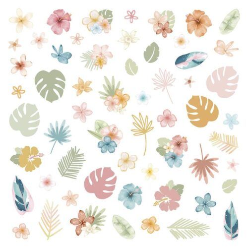 Die cuts flores Aloha de Mintopía