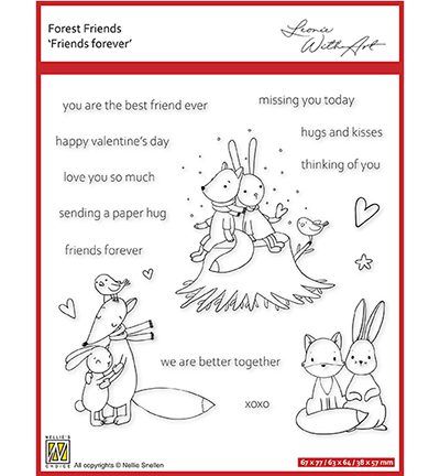Sello transparente "Friends Forever" de Nellie's