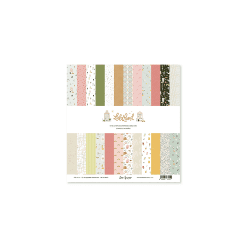 Kit de 12 papeles estampados a doble cara 30,5 x 30,5 cm Lala Land de Lora Bailora