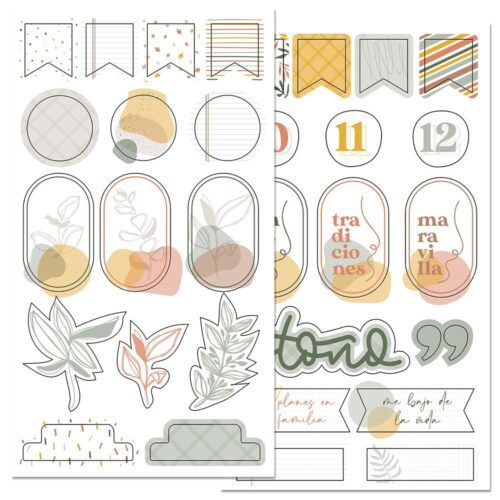 Set extra de Die Cuts + Pegatinas de MINIMAL de Cocoloko (Castellano)