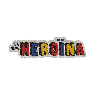Palabra La meva heroïna de madera impresa Mi Héroe de Evyre Scrapbooking - Catalán