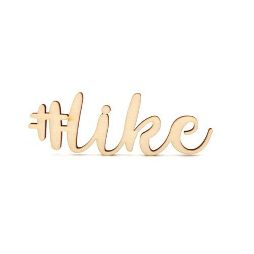Palabra de madera - #Like  (Inglés)