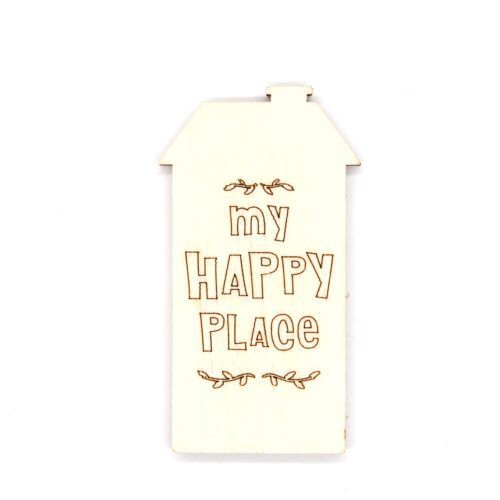 Silueta de madera - My happy place