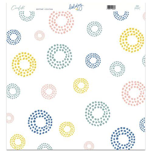 Papel 12x12 a una cara "dotted circles" de Holidays Cocoloko