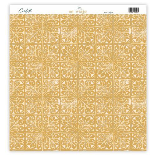 Papel 12x12 a una cara "Azulejos" "Mi Viaje" de Cocoloko