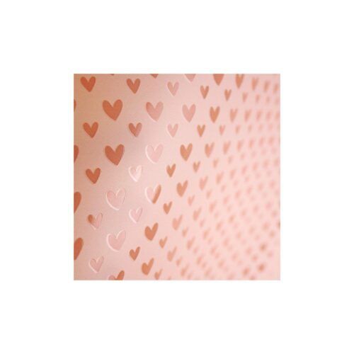 Papel laminado especial corazones 32x45 cm Golpiño de Alúa Cid