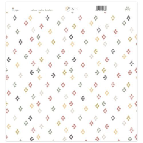 Vellum 12"x12" una cara Rombos Boho de Cocoloko ESSENTIALS