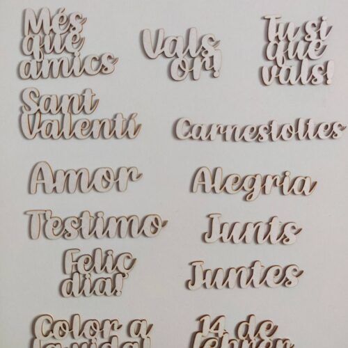 Pack palabras chipboard catalán