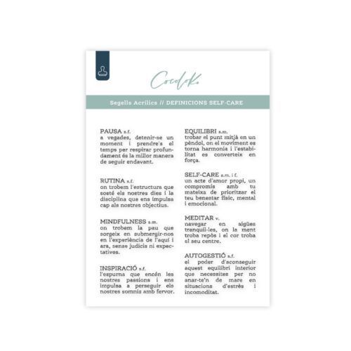 Sello Definiciones Self·Care de Cocoloko - Catalán