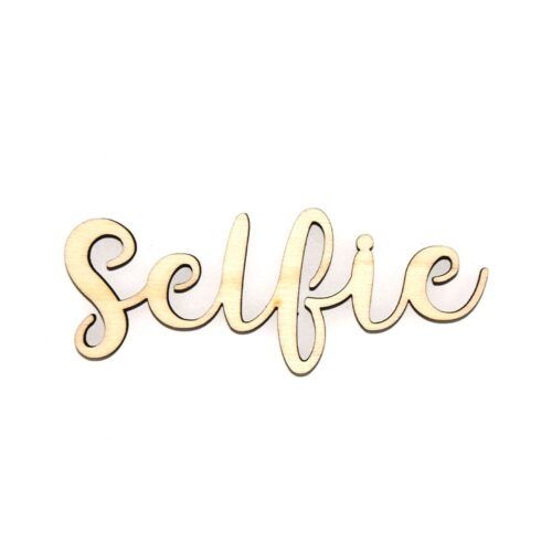 Palabra de madera - Selfie  (Inglés)