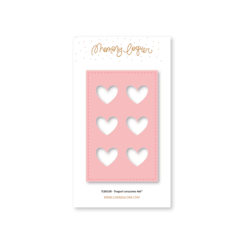 Troquel Corazones 4x6" Lora Bailora