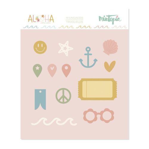 Troquel Mintopía Aloha Tickets e iconos