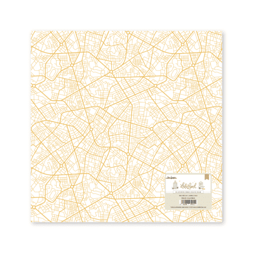 Vellum impreso con foil Mapa Lala Land de Lora Bailora