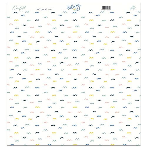 Vellum de 12x12 a una cara "el mar" de Holidays Cocoloko