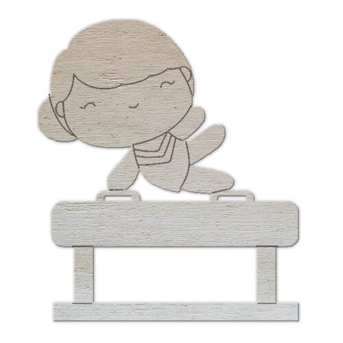 Silueta de madera - Gimnasta