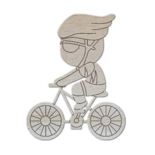 Silueta de madera - Ciclista