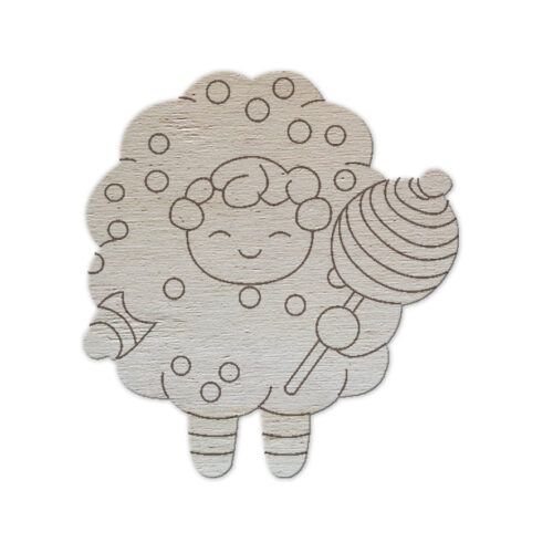 Silueta de madera - Niña chuches