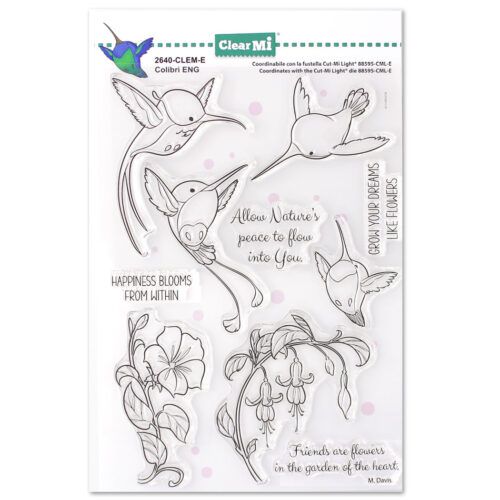 Set de sellos transparentes "Colibrí" IMPRONTE DE AUTORE