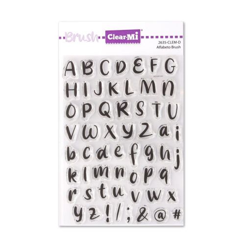 Set de sellos transparentes "Alfabeto brush" IMPRONTE DE AUTORE