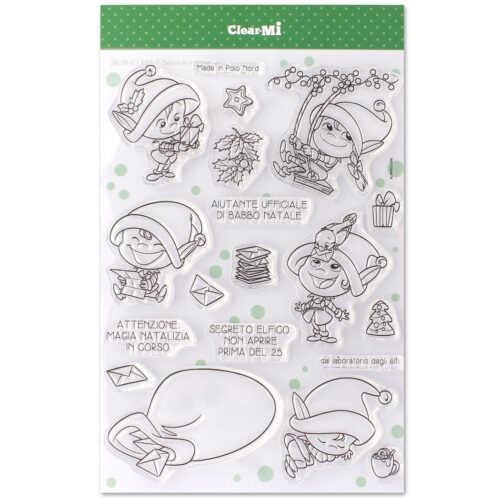 Set de sellos transparentes "Believe in your elf" IMPRONTE DE AUTORE
