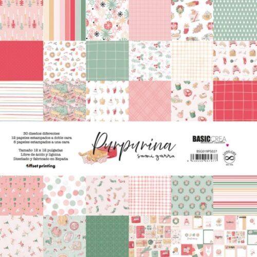 Stack 12"x12" Purpurina de Sami Garra