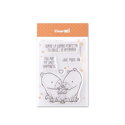 Set de sellos transparentes "Amor de capy" IMPRONTE DE AUTORE