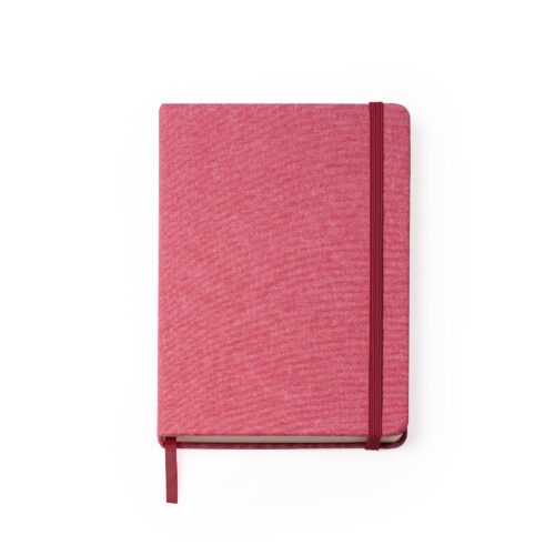 Libreta A5 tapas algodón ROJA