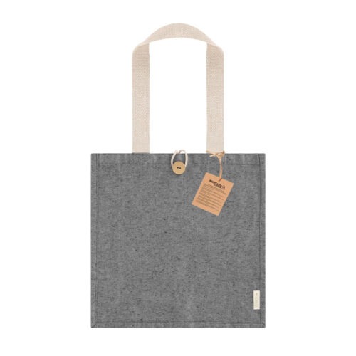 Bolsa de algodón con botón 38x38x12 NEGRO